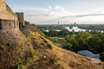 Fototapeta premium Remains of Historic Belgrade Fortress in Kalemegdan park in Belgrade, Serbia