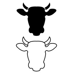 Cow Flat Icon Isolated On White Background, eps vector illustration 