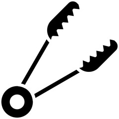 Tongs vector icon. Can be used for Lab iconset.