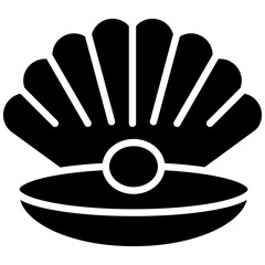 Pearl vector icon. Can be used for Ocean iconset.