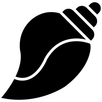 Conch Shell vector icon. Can be used for Ocean iconset.