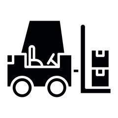 Forklift vector icon. Can be used for Warehouse iconset.