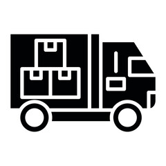 Lorry vector icon. Can be used for Warehouse iconset.