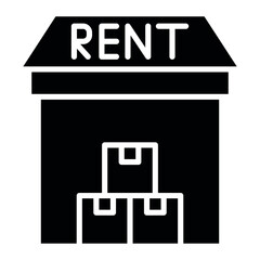 Warehouse Rental vector icon. Can be used for Warehouse iconset.