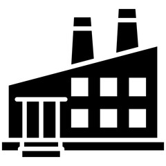 Factory vector icon. Can be used for Manufacturing iconset.