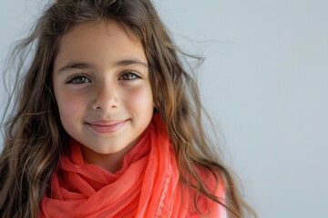 Fototapeta premium Close-up of a cute little girl smiling