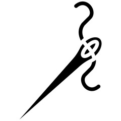 Needle vector icon. Can be used for Art and Craft Supplies iconset.
