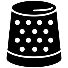 Thimble vector icon. Can be used for Art and Craft Supplies iconset.
