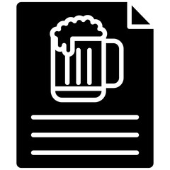 Sheet vector icon. Can be used for Oktoberfest iconset.