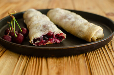 Pie with cherry filling