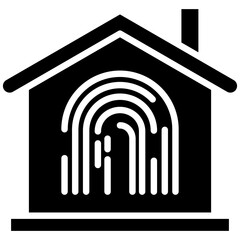 Biometric Home vector icon. Can be used for Biometrics iconset.