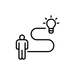 Outsourcing outline icons, minimalist vector illustration ,simple transparent graphic element .Isolated on white background