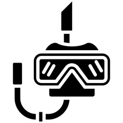 Obraz premium Diving Mask vector icon. Can be used for Beach Resort iconset.