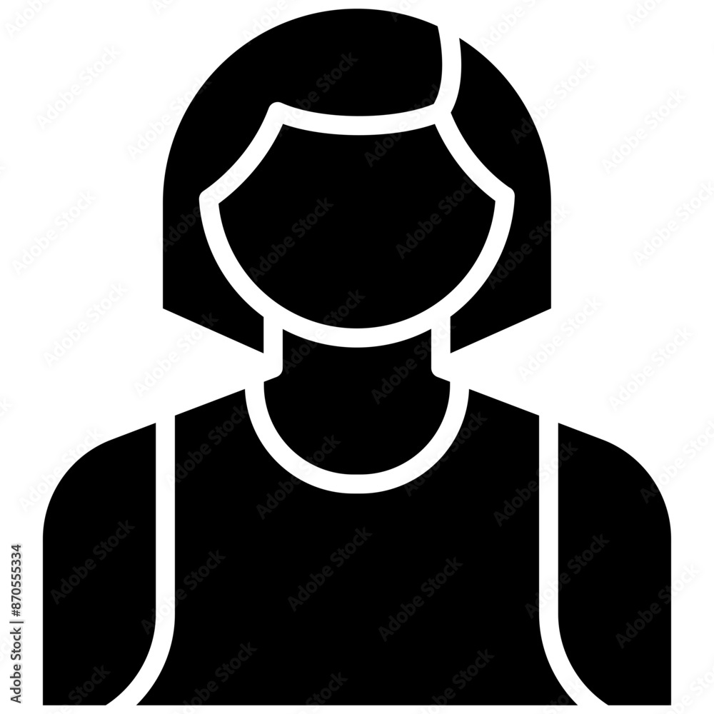 Poster Lifeguard Female vector icon. Can be used for Beach Resort iconset.