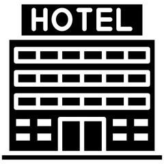 Hotel vector icon. Can be used for Beach Resort iconset.