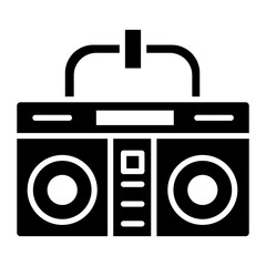 Boombox vector icon. Can be used for Retro iconset.