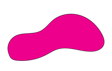 Abstract long blob shape hand drawn. Isolated on a white  background. vector illustration. EPS 10
