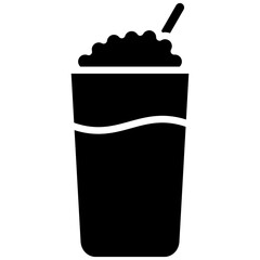 Milkshake vector icon. Can be used for Beverages iconset.