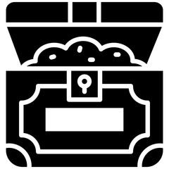 Treasure vector icon. Can be used for Medieval iconset.