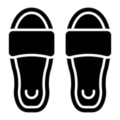 Slippers vector icon. Can be used for Spa iconset.