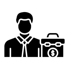 Businessman vector icon. Can be used for Business and Finance iconset.