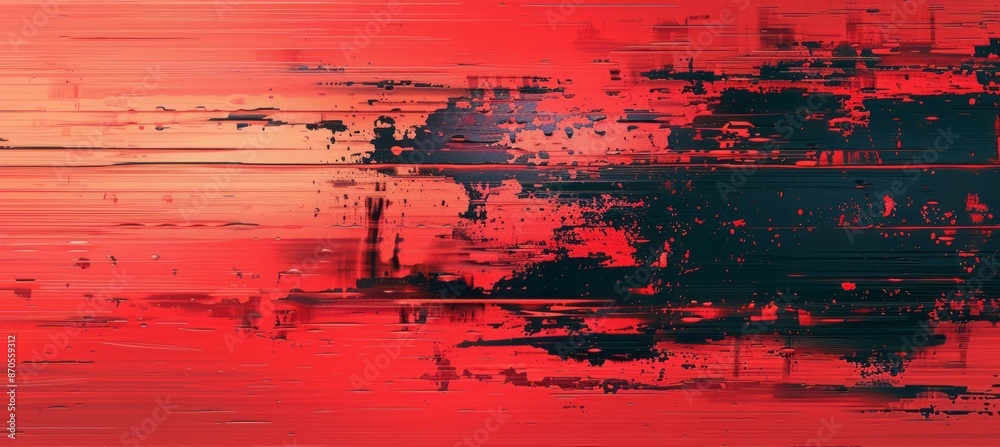 Poster abstract grunge digital glitch background. screen tv error screen damage distortion. generative ai t