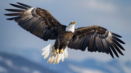 Bald Eagle Soaring Through the Sky.