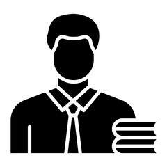 Teacher Male vector icon. Can be used for Literature iconset.