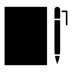 Pen And Paper vector icon. Can be used for Literature iconset.