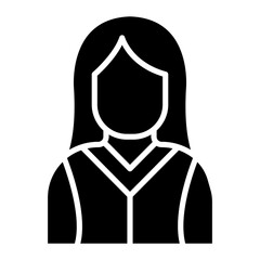 Character Female vector icon. Can be used for Literature iconset.