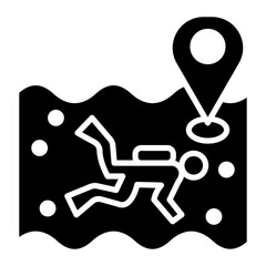 Diving Destination vector icon. Can be used for Vacation and Tourism iconset.