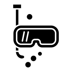 Snorkeling vector icon. Can be used for Vacation and Tourism iconset.