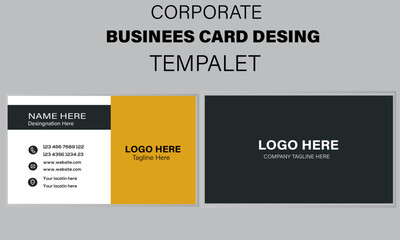 Obraz premium Double -sided modern business card and creative clean business card and template