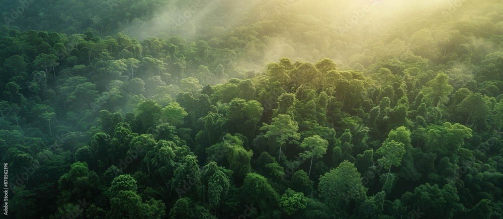 Wall mural Aerial View of Lush Rainforest Canopy - Wall murals