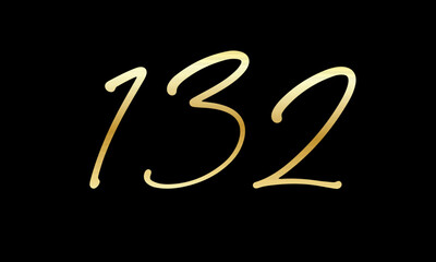 Obraz premium Number Gold Casual Modern Logo
