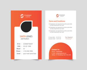 Modern id card design bundle | office staff identity card template design | Employee Id card for your company