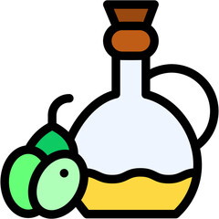 Vector Icon Cooking Oil, Vegan, Healthy Food, Food And Restaurant, Organic