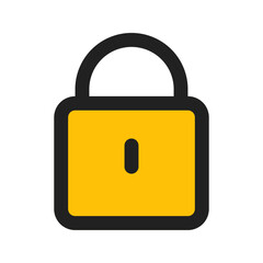 lock line color icon