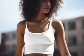 Spaghetti top png, transparent mockup