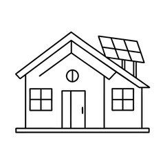 House outline for coloring book