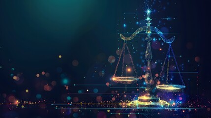 A balanced scale where the weights of a machine learning model are being adjusted, preventing it from tipping over into overfitting, with digital data streams flowing smoothly