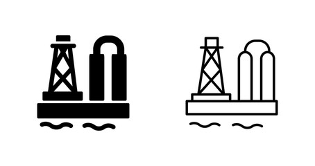 Oil Platform Vector Icon