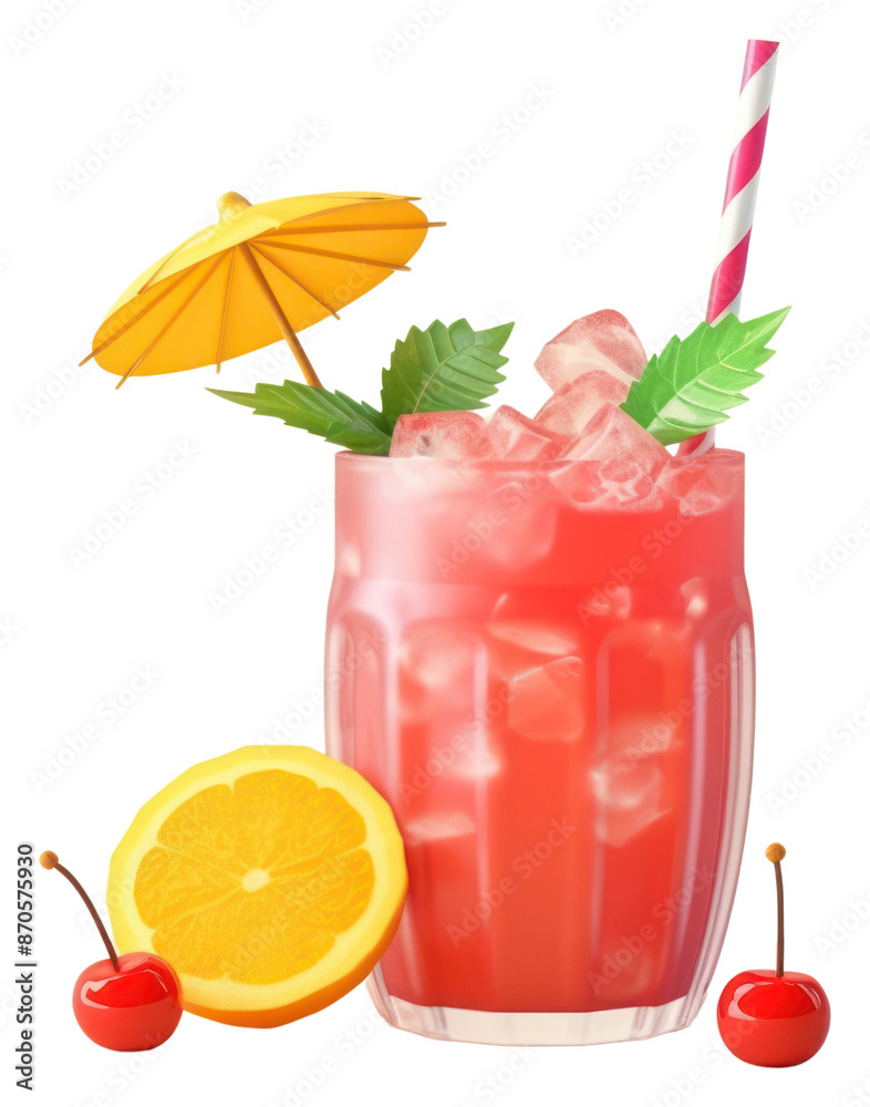 Sticker PNG Drink cocktail summer fruit.