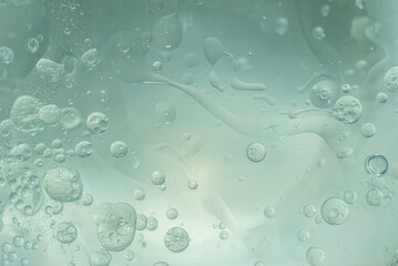 Abstract Green water bubbles background