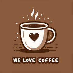 coffee lover poster design illustration