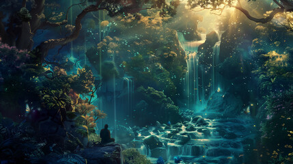 waterfall tropical forest 