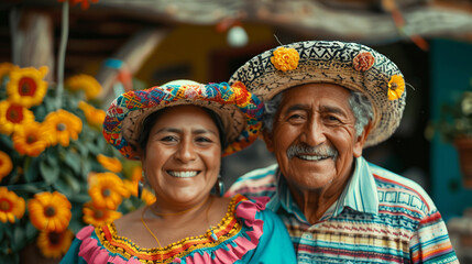 Fototapeta premium Mexican couple standing together