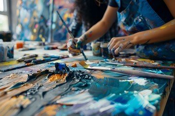 Obraz premium Art Therapy Session. Creativity and Emotional Well-being