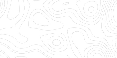 Topographic map seamless pattern isolated on white background. Modern design with White background with topographic wavy pattern. Vector illustration.