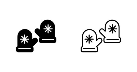 Winter Gloves Vector Icon